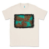 Natural western leopard turquoise glitter tooled leather Classic Tee - FaDigitalArtStudio