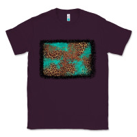 Plum western leopard turquoise glitter tooled leather Classic Tee - FaDigitalArtStudio