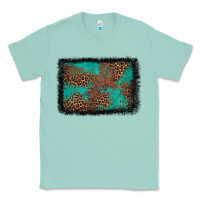 Seafoam western leopard turquoise glitter tooled leather Classic Tee - FaDigitalArtStudio