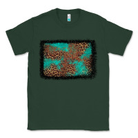 Sports Green western leopard turquoise glitter tooled leather Classic Tee - FaDigitalArtStudio