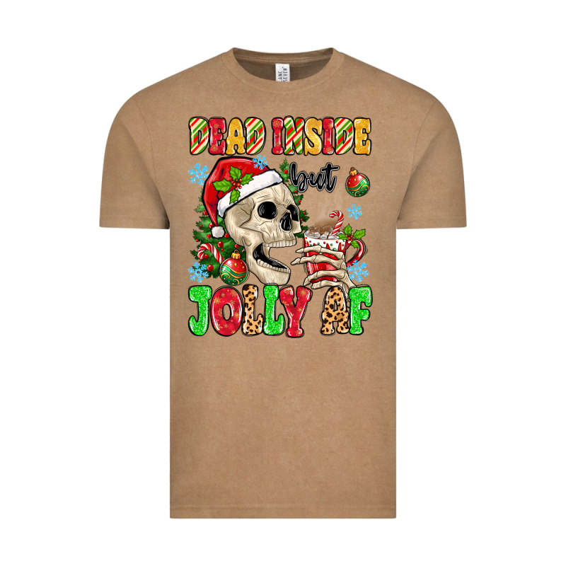 Dead Inside But Jolly Af Vintage Tee by MaliasSmallBusiness | Teevron
