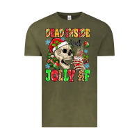 Vintage Olive dead inside but jolly af Vintage Tee - MaliasSmallBusiness