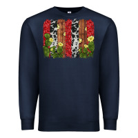 Navy cactus cowhide  brushstroke Premium Sweatshirt - AdoDesignShop