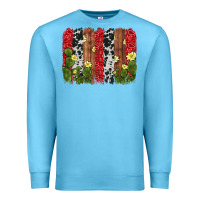 Ocean Blue cactus cowhide  brushstroke Premium Sweatshirt - AdoDesignShop