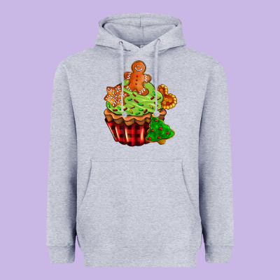 Christmas Cookie Cupcake Heavyweight Hoodie Designed By Adodesignshop