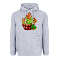 Heather Grey christmas cookie cupcake Heavyweight Hoodie - AdoDesignShop