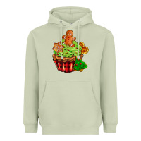 Matcha christmas cookie cupcake Heavyweight Hoodie - AdoDesignShop