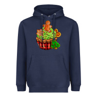Navy christmas cookie cupcake Heavyweight Hoodie - AdoDesignShop