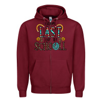 Burgundy happy last schopol Zipper Hoodie - CowhideDigitalArt