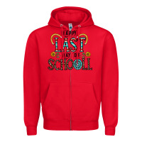 Red happy last schopol Zipper Hoodie - CowhideDigitalArt