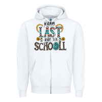 White happy last schopol Zipper Hoodie - CowhideDigitalArt