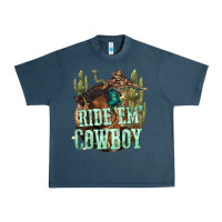 Midnight Navy ride em cowboy Urban Heavy Tee - texasbilliewilder