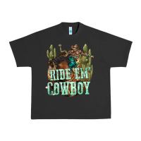Pigment Black ride em cowboy Urban Heavy Tee - texasbilliewilder