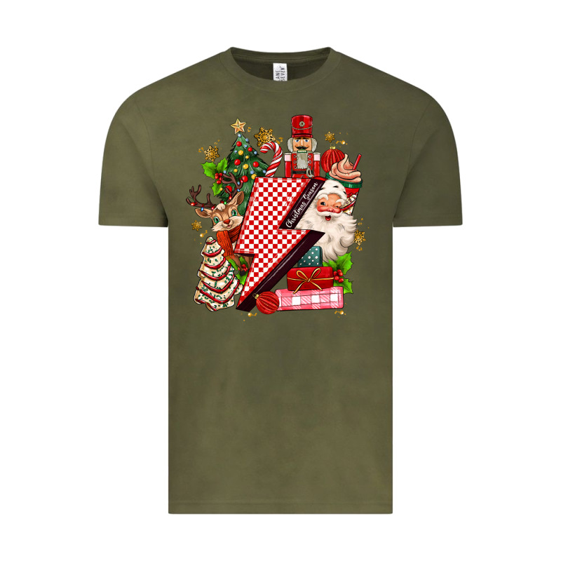 Christmas Season Lightning Bolt Vintage Tee by MaliasSmallBusiness | Teevron