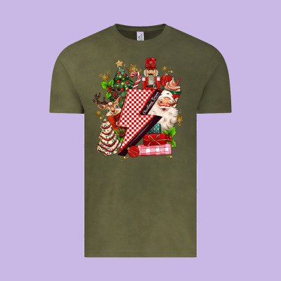 Vintage Tee christmas season lightning bolt