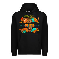 Black Thankful grateful blessed mini pumpkin Premium Hoodie - NancyCooperArtShop
