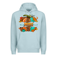 Blue Mist Thankful grateful blessed mini pumpkin Premium Hoodie - NancyCooperArtShop
