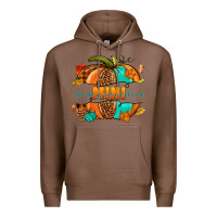 Chestnut Thankful grateful blessed mini pumpkin Premium Hoodie - NancyCooperArtShop