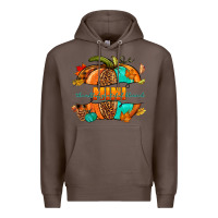 Coffee Thankful grateful blessed mini pumpkin Premium Hoodie - NancyCooperArtShop