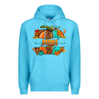 Ocean Blue Thankful grateful blessed mini pumpkin Premium Hoodie - NancyCooperArtShop