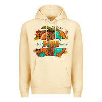Pina Colada Thankful grateful blessed mini pumpkin Premium Hoodie - NancyCooperArtShop