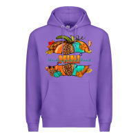 Purple Thankful grateful blessed mini pumpkin Premium Hoodie - NancyCooperArtShop