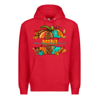 Red Thankful grateful blessed mini pumpkin Premium Hoodie - NancyCooperArtShop