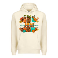 Sandshell Thankful grateful blessed mini pumpkin Premium Hoodie - NancyCooperArtShop