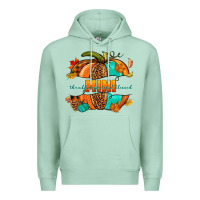 Seafoam Thankful grateful blessed mini pumpkin Premium Hoodie - NancyCooperArtShop