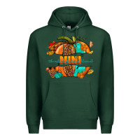Sports Green Thankful grateful blessed mini pumpkin Premium Hoodie - NancyCooperArtShop