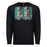 Black serape leopard cowhide  brushstroke Premium Sweatshirt - AdoDesignShop
