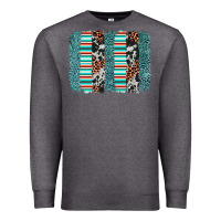 Charcoal Heather serape leopard cowhide  brushstroke Premium Sweatshirt - AdoDesignShop
