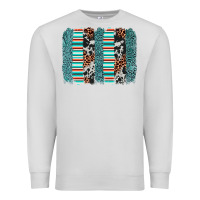 Dove Grey serape leopard cowhide  brushstroke Premium Sweatshirt - AdoDesignShop