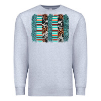 Heather Grey serape leopard cowhide  brushstroke Premium Sweatshirt - AdoDesignShop