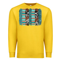 Lemon serape leopard cowhide  brushstroke Premium Sweatshirt - AdoDesignShop