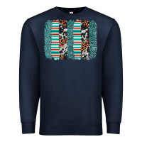 Navy serape leopard cowhide  brushstroke Premium Sweatshirt - AdoDesignShop