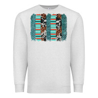 Oatmeal Heather serape leopard cowhide  brushstroke Premium Sweatshirt - AdoDesignShop