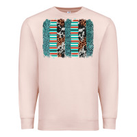Pale Pink serape leopard cowhide  brushstroke Premium Sweatshirt - AdoDesignShop
