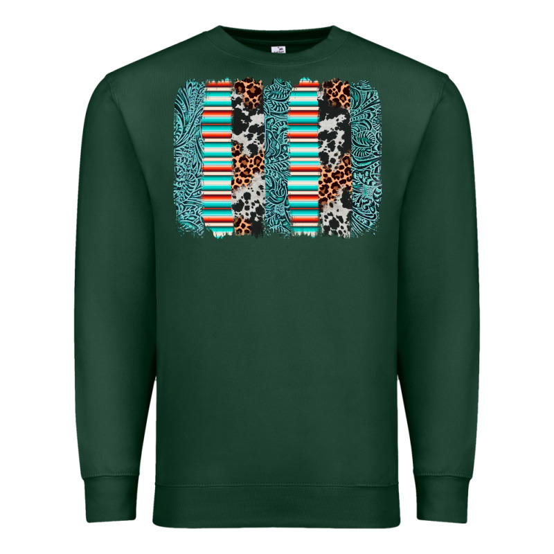 Serape Leopard Cowhide  Brushstroke Premium Sweatshirt by AdoDesignShop | Teevron