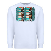 White serape leopard cowhide  brushstroke Premium Sweatshirt - AdoDesignShop