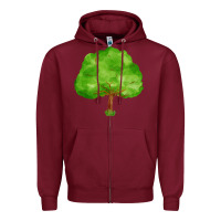 Burgundy tree Zipper Hoodie - FaDigitalArtStudio