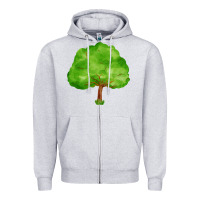 Heather Grey tree Zipper Hoodie - FaDigitalArtStudio