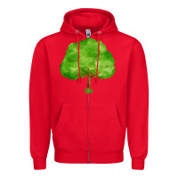 Red tree Zipper Hoodie - FaDigitalArtStudio