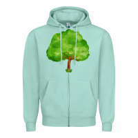 Seafoam tree Zipper Hoodie - FaDigitalArtStudio