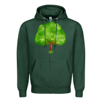 Sports Green tree Zipper Hoodie - FaDigitalArtStudio