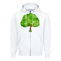White tree Zipper Hoodie - FaDigitalArtStudio