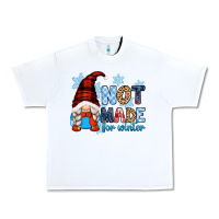 White not made for winter with gnome Urban Heavy Tee - Zillion Design Studio