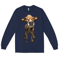 Navy heifer cow Long Sleeve Tee - RanaPortraitStore