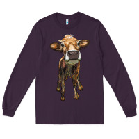 Plum heifer cow Long Sleeve Tee - RanaPortraitStore