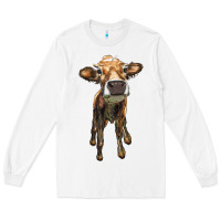 White heifer cow Long Sleeve Tee - RanaPortraitStore